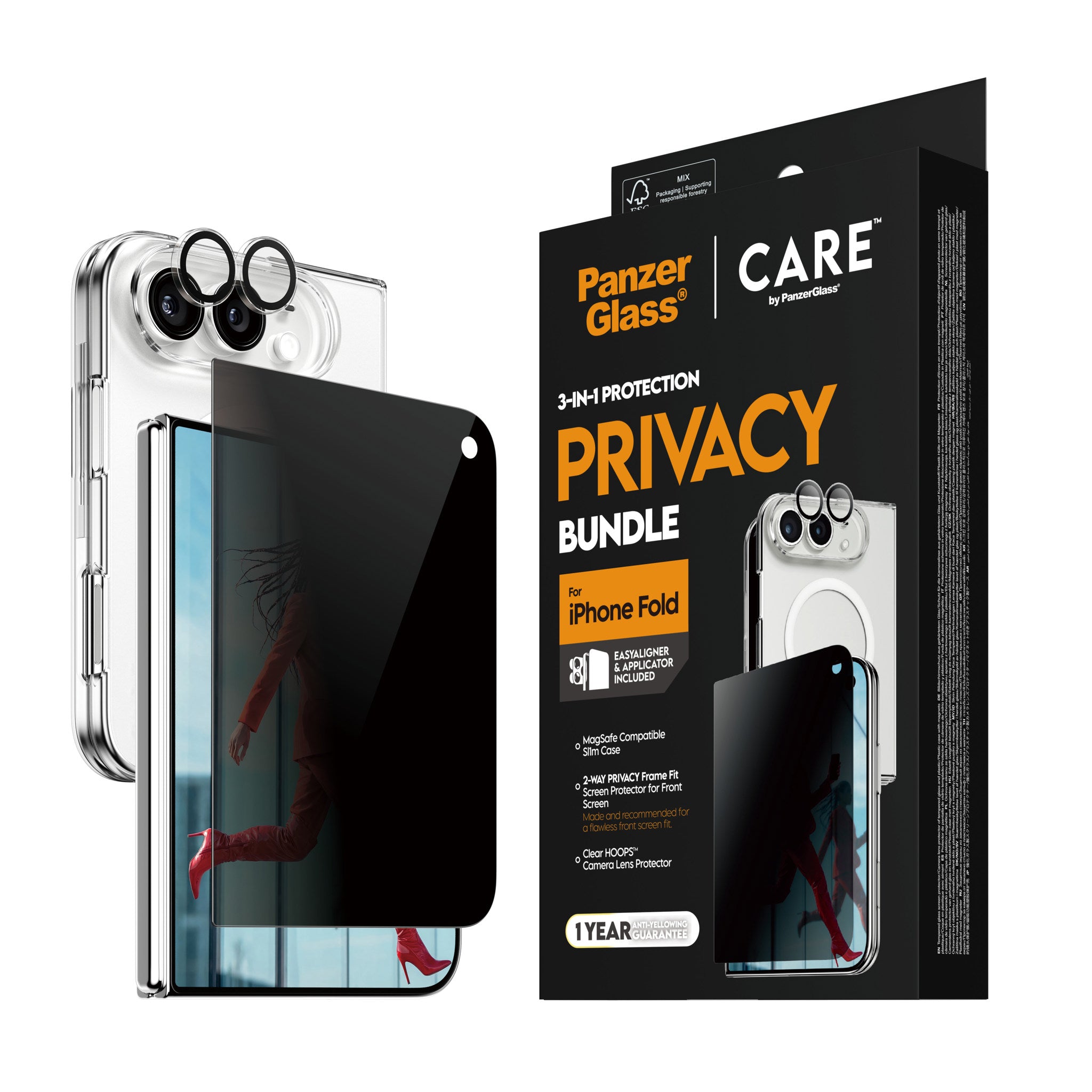 PanzerGlass® | CARE™ by PanzerGlass® 3-in-1 Flagship Privacy Bundle iPhone 2026 Fold